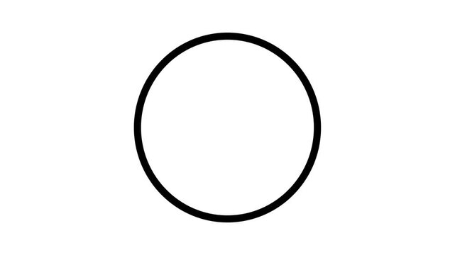 Animated Neutral Face Icon Motion Graphic Loop with Alpha Channel