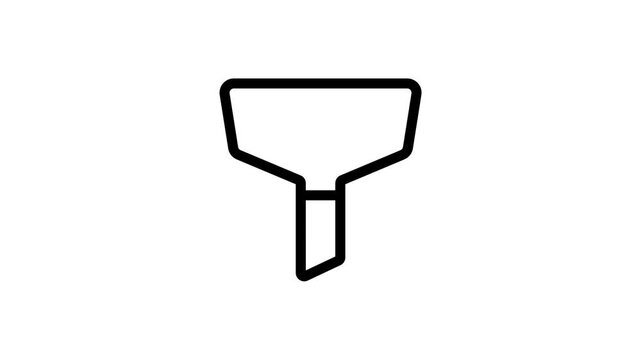 Animated Filter Funnel Icon Motion Graphic Loop with Alpha Channe