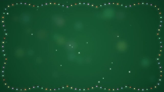 Christmas Title Background with Frame of Glowing Lights