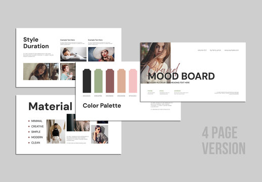 Brand Mood Board Template with Fashion Photography
