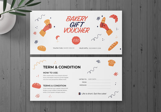 Bakery Gift Voucher for Customers