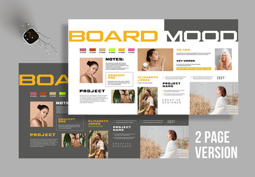 Moodboard Layout With Dark & Light Accents