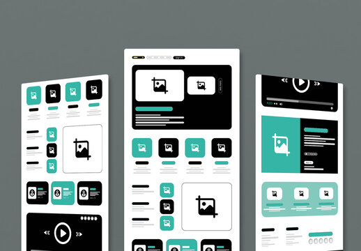 Wireframe Landing Page Website Design Template