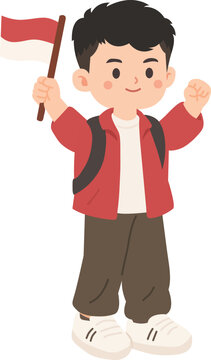 boy with flag
