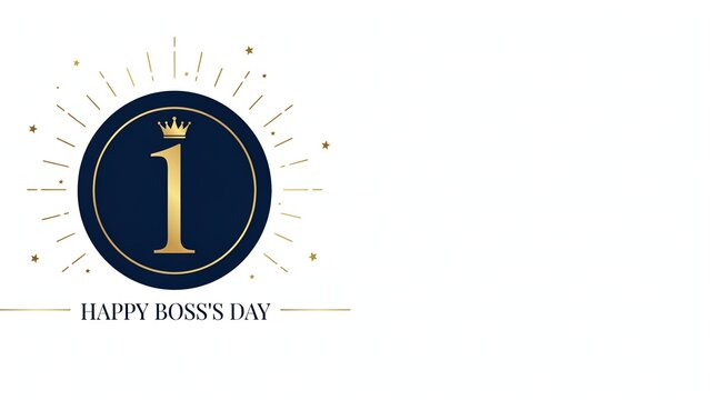 Gold luxury fireworks badge with dark navy circle vector background. Elegant celebration emblem logo for holiday, award, or festive occasion.