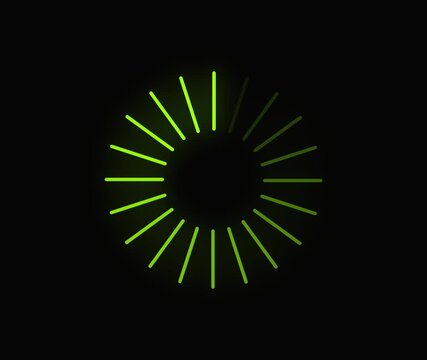 Circle loading yellow color animation. Progress bar , Seamless Loop and animated circle loading gif video on black Background. 4K Video