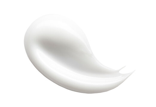 smear of cream texture on transparent background