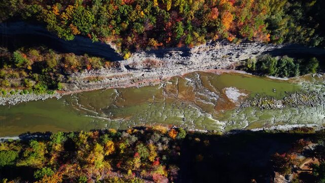 Autumn River Rapids in Letchworth State Park, New York