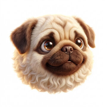 Friendly 3D rendered pet dog mascot illustration for animal branding and children's design