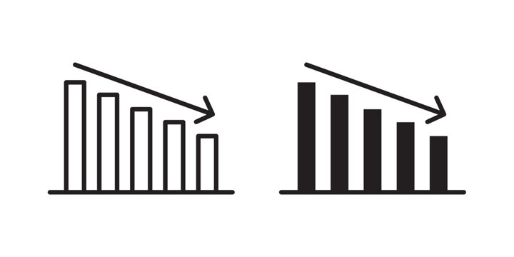 Chat arrow down icon flat outline in black
