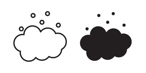 Obraz premium Foam icon flat outline in black