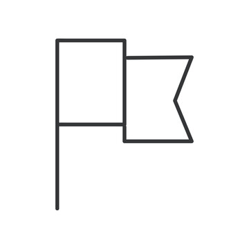 Flag line icon. Editable stroke. Vector illustration