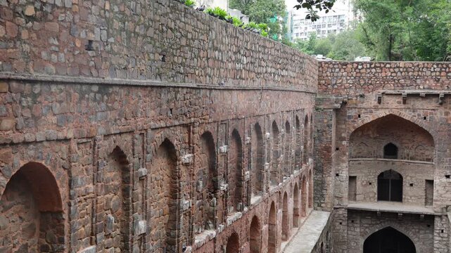 Agrasen Ki Baoli, New Delhi, India. - Agrasen Ki Baoli is a historic stepwell in New Delhi, known for its ancient architecture, stone steps, arches, and peaceful heritage atmosphere.