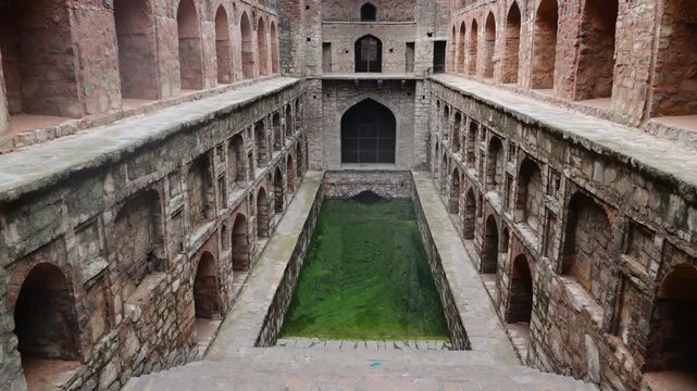 Agrasen Ki Baoli, New Delhi, India. - Agrasen Ki Baoli is a historic stepwell in New Delhi, known for its ancient architecture, stone steps, arches, and peaceful heritage atmosphere.