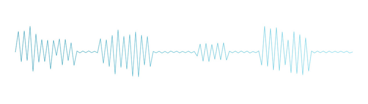 Pale blue audio waveform displaying high and low frequency