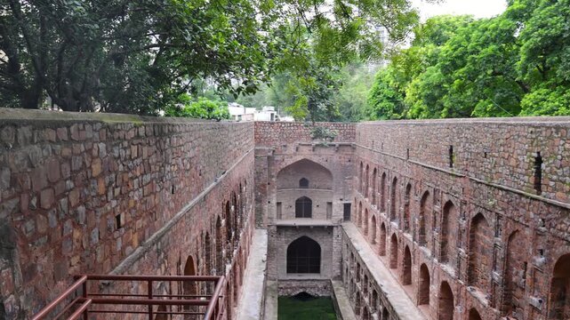 Agrasen Ki Baoli, New Delhi, India. - Agrasen Ki Baoli is a historic stepwell in New Delhi, known for its ancient architecture, stone steps, arches, and peaceful heritage atmosphere.