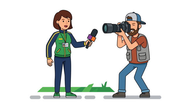 Journalist Interviewing Photographer