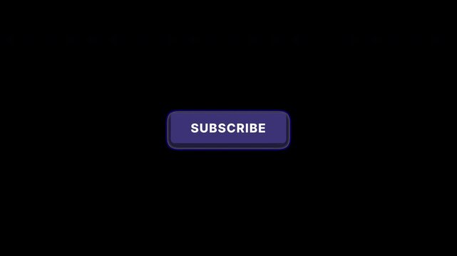 Dark Purple Subscribe Button With Cursor on Transparent Background