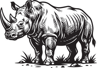 rhino isolated on white © Abdullah Al Mamun