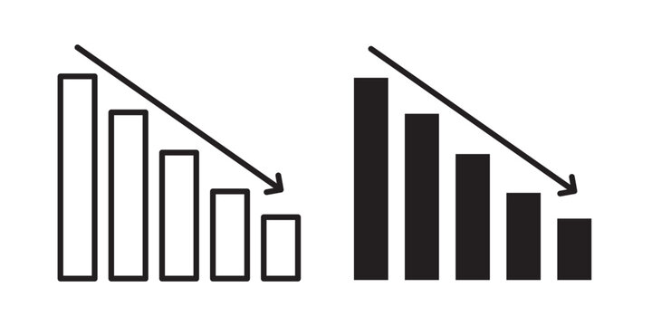 Chat arrow down icon flat outline in black