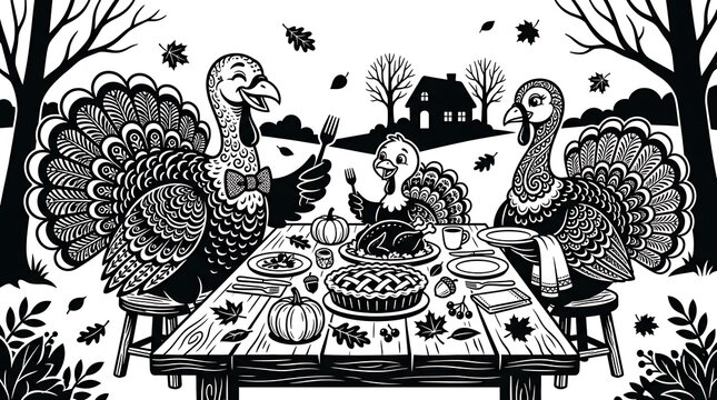 A festive thanksgiving gathering celebrating gratitude family and the harvest season with joyful traditions