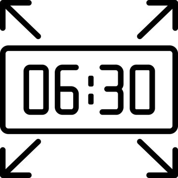 Large Display Alarm Clock with Big Easy Read LED Screen Line Icon
