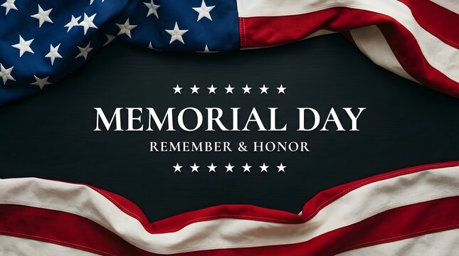 A patriotic background featuring the united states flag surrounding a dark space suitable for honoring brave soldiers during veterans day and other national remembrance holidays