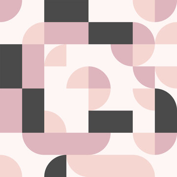 Abstract background geometry minimalistic design in vintage hippie style. Vector seamless pattern with 70s colors. ready to use for textile, cloth, wrap and other.