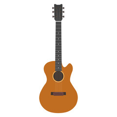 Obraz premium Musical Instrument Illustration of an Acoustic Guitar