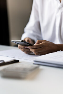 Close up of person looking at mobile phone, Online social addict
