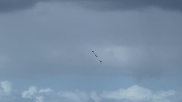 Vintage Military Aircraft Performing Aerobatics at Gold Coast Pacific Air Show