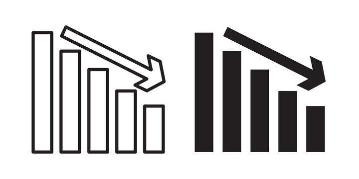 Chat arrow down icon flat outline in black