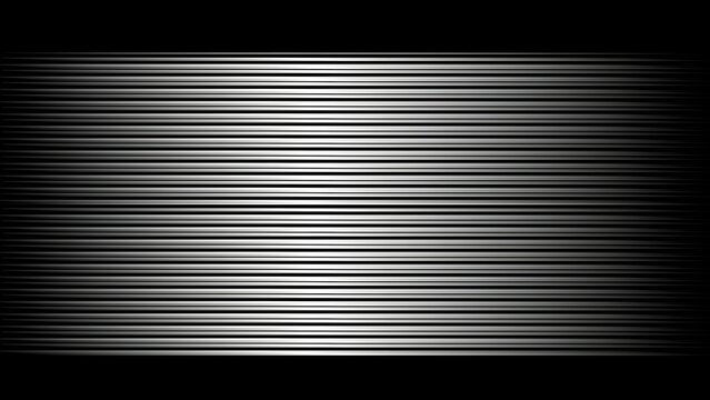 Abstract background with sharp horizontal white speed lines on solid black. Ideal overlay, backdrop, and texture for technology, racing, motion blur, and minimalist graphic design.