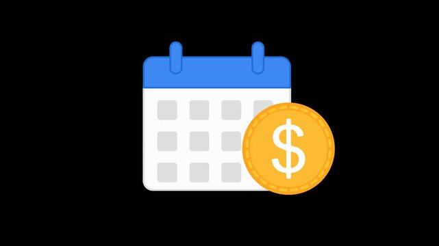 Payroll Salary Employee Payment HR Icon Animation with Transparent Background. Full HD. 4K