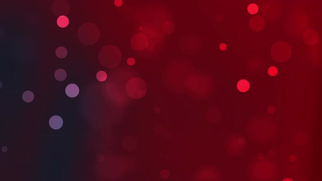 Abstract deep red motion background with floating bokeh circles and glowing light dots. Ideal for video overlay, film transition, and visual effects.