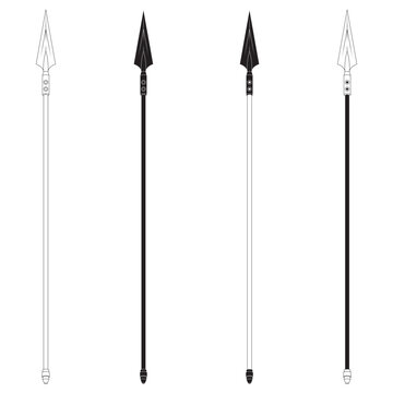 Monochrome Ancient Battle Spear