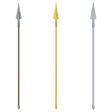 Golden Ancient Battle Spear Polearm