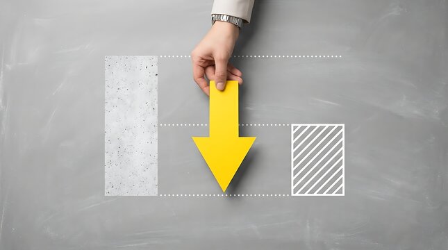 business decline arrow chart graph financial