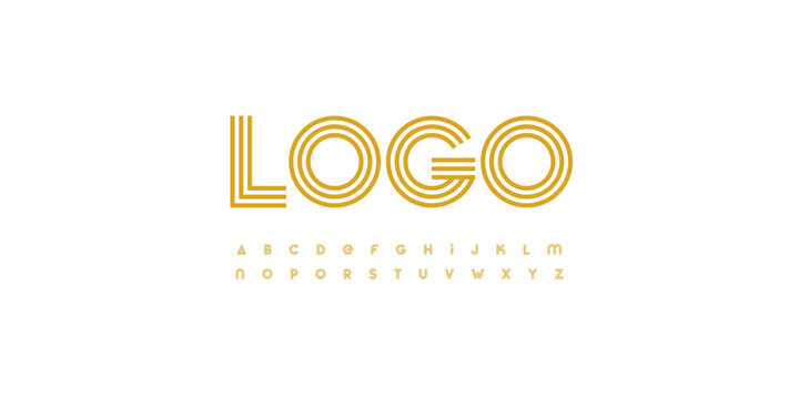striped retro alphabet, linear geometric pattern letters design, outline bauhaus font for modern headlines, creative designs, retro posters, branding, and stylish logos. Vector font typeset.