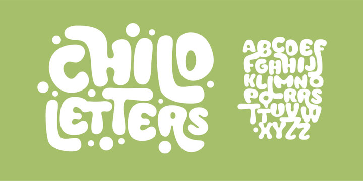 Bubble font, wavy bold letters, soft organic alphabet for cheerful branding, playful logo, whimsical typography, joyful design. Eco-friendly packaging, kids designs. Vector typeset