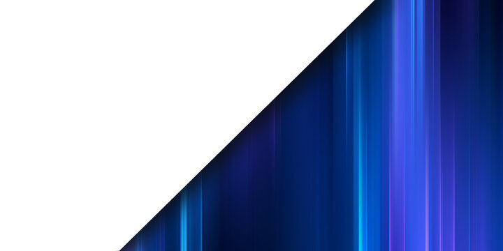 White and blue modern abstract wide banner with geometric shapes. Dark blue and white abstract background, modern design