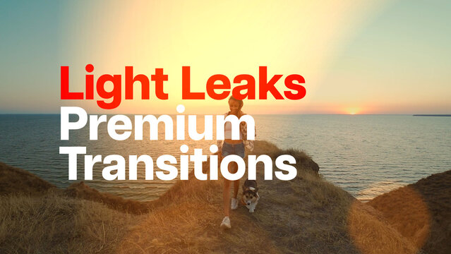 Premium Transitions Light Leaks 10 Variations &ndash; Cinematic Light Leak Transitions, Film Flashes, Glowing Wipes and Analog Lens Effects for Professional Video Editing and Motion Graphics