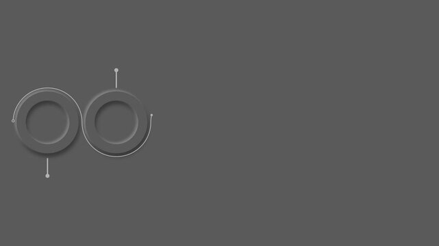 animated video of business plan infographic  6 steps template, dark grey circle shape for strategic planning, business presentations and reports