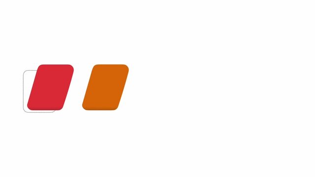 animated video of KPI for Key Performance Indicator, SMART for Specific, Measurable, Achievable, Relevant, Time-bound,  business concept,  4K animation, and blank multi color rectangle