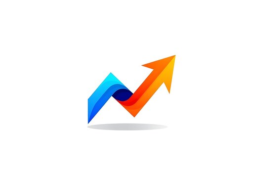 Colorful abstract arrow logo design showing growth and progress