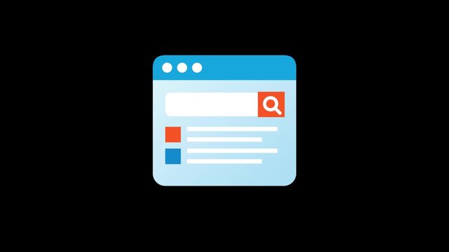 Multiple web browser window search interface icons on black background