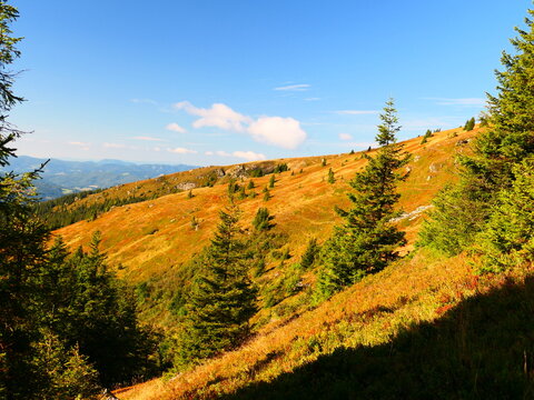 Wandern &uuml;ber die Baumgrenze am steirischen Stuhleck, Semmering, Steiermark 