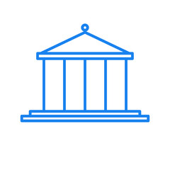 Obraz premium Town Hall Line Art Icon