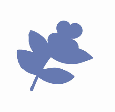 Simple blue herb leaf silhouette flat design icon on white, Minimalist blue plant sprout eco friendly nature symbol graphic illustration, Solid blue leaf icon isolated on white background flat logo