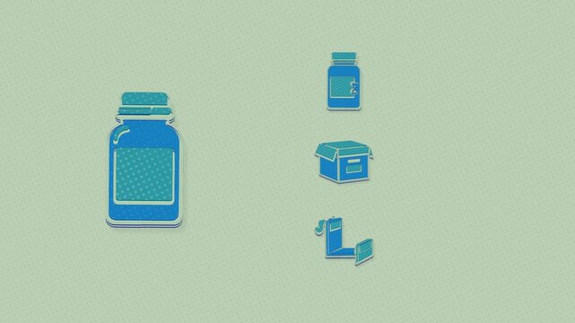 Inventory control retains fresh units for use and pulls near-expiry stock for safety checks and quarantine. Flat 3D style with a halftone dot screen.